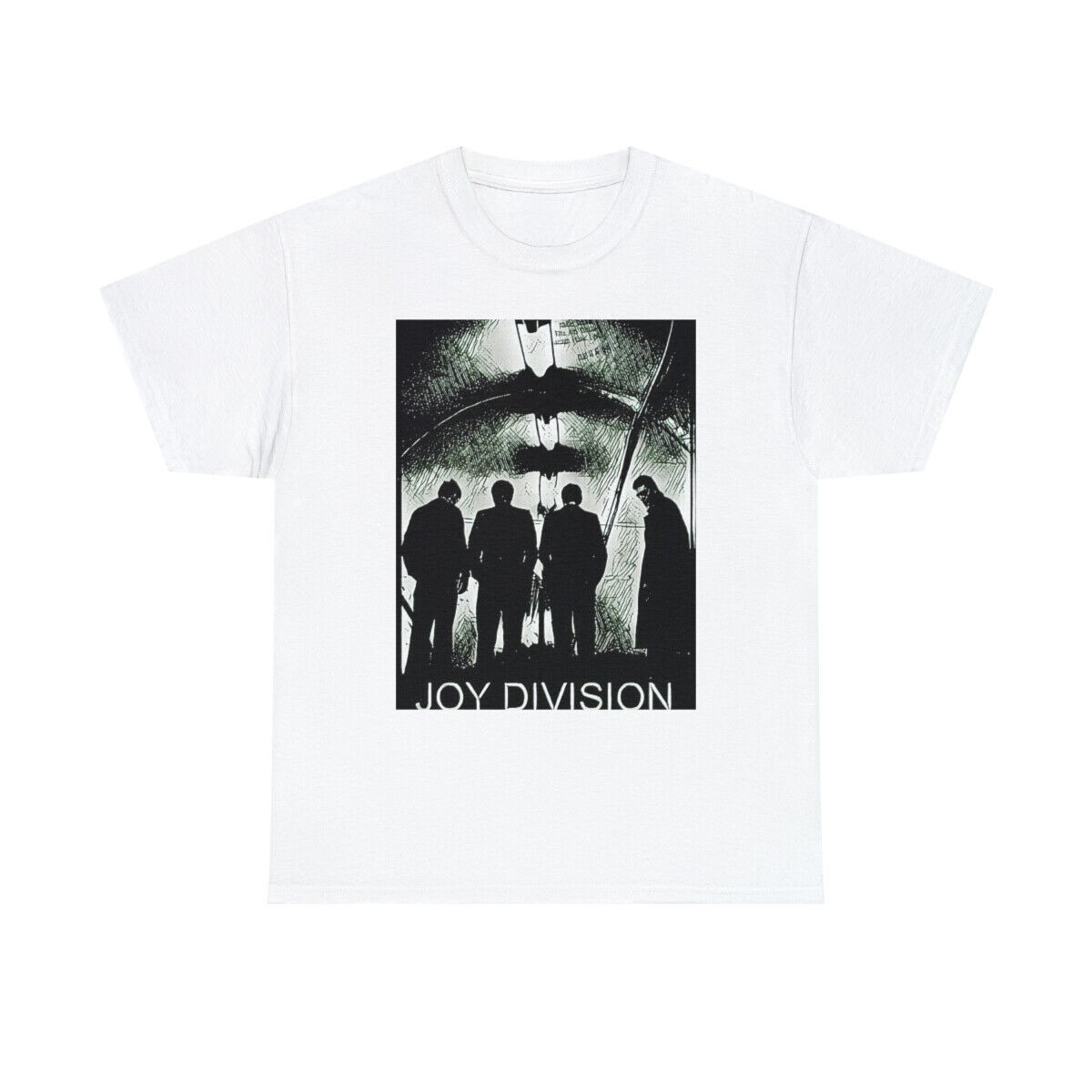 Joy Division Graphic Print Band Art Black & White Unisex Heavy Cotton T-Shirt