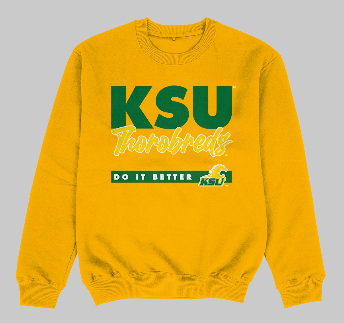 KENTUCKY STATE DOES IT BETTER SWEATSHIRTS GOLD COLOR