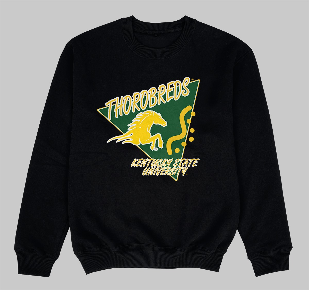 KENTUCKY STATE UNIVERSITY BEEPER CREWNECK SWEATSHIRT BLACK COLOR