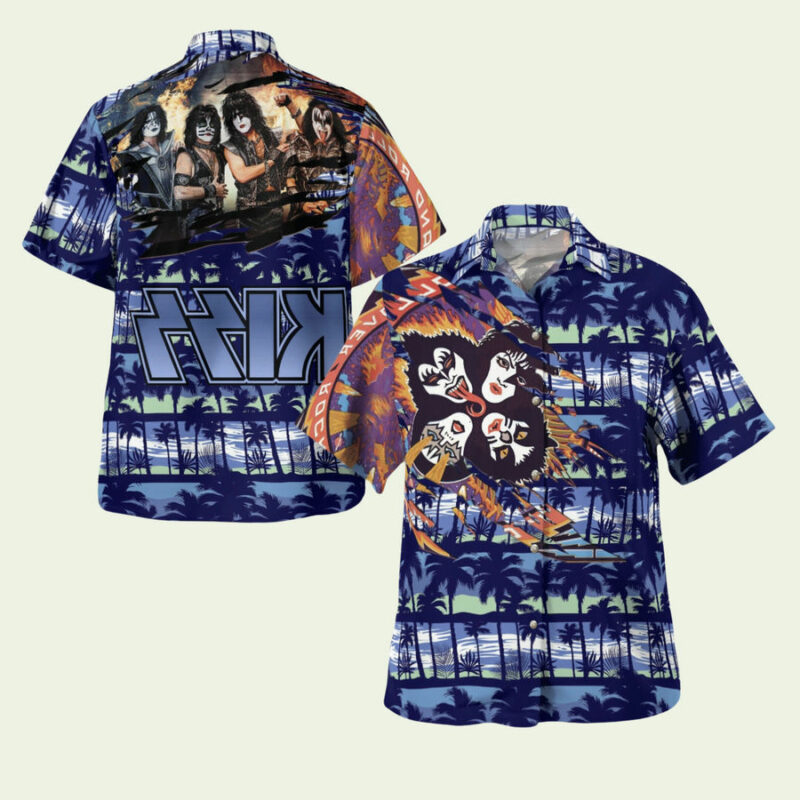 KISS ROCK BANDS TROPICAL 2022 HAWAIIAN SHIRT