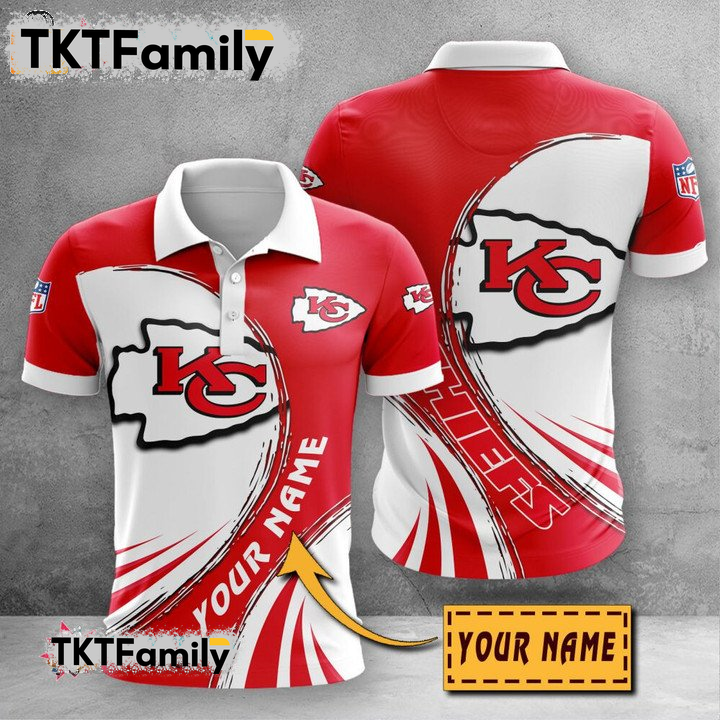 Kansas City Chiefs Custom Name 3D Polo Shirt TKT Familys