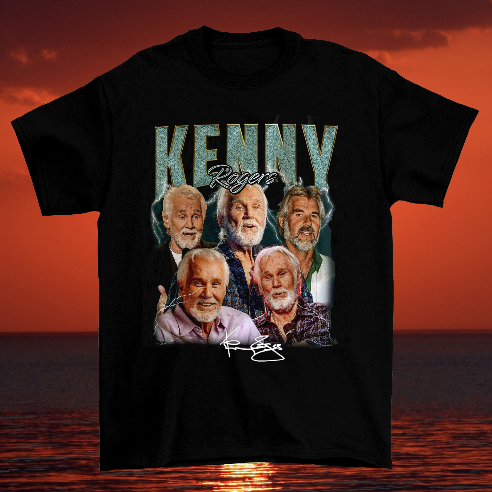 Kenny Rogers Tour World 2023 Signature T-Shirt Unisex