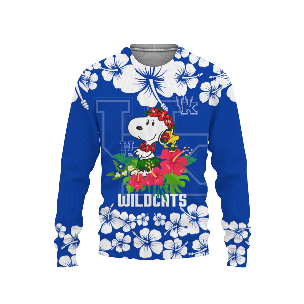 Kentucky Football Champions Sports Hibiscus Hawaiian Patterns Shirt-3D Sweatshirt