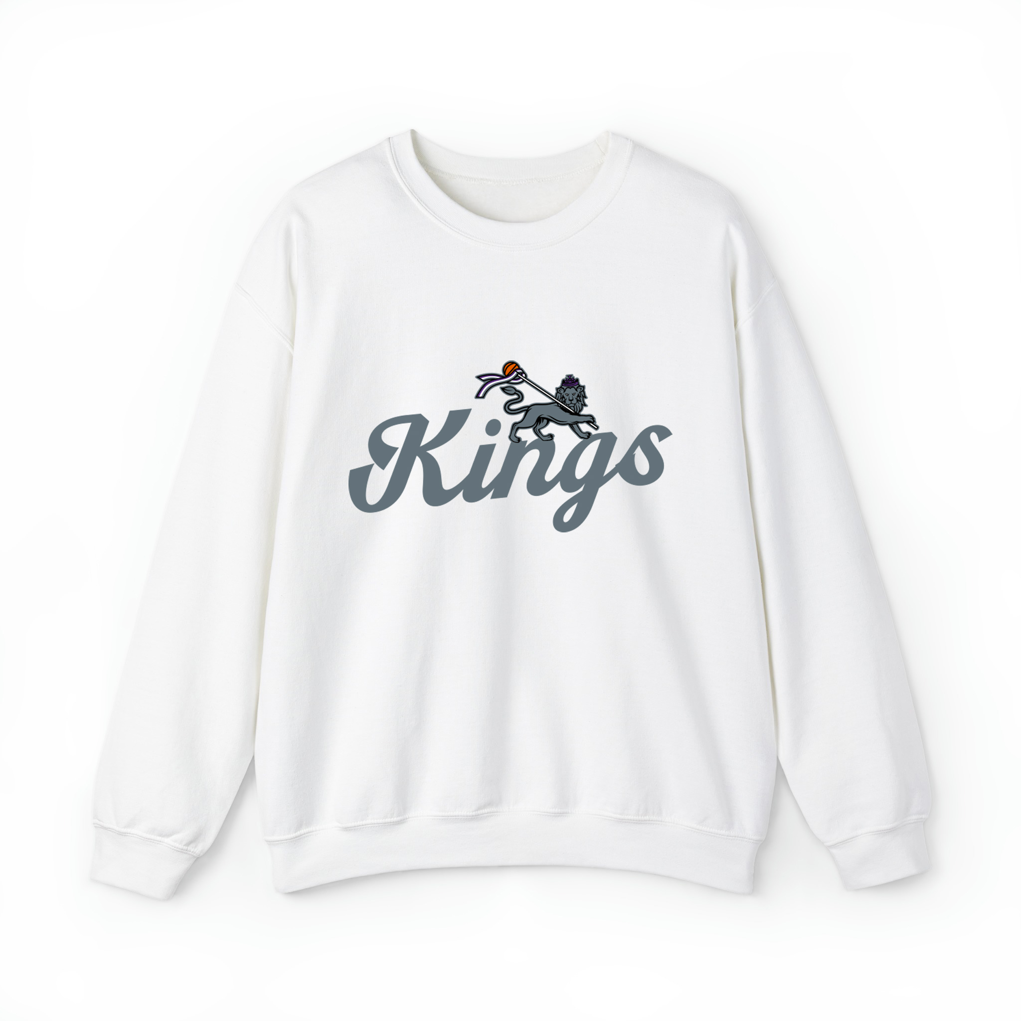 Kings Basketball Retro v2 Unisex Sweatshirt- White