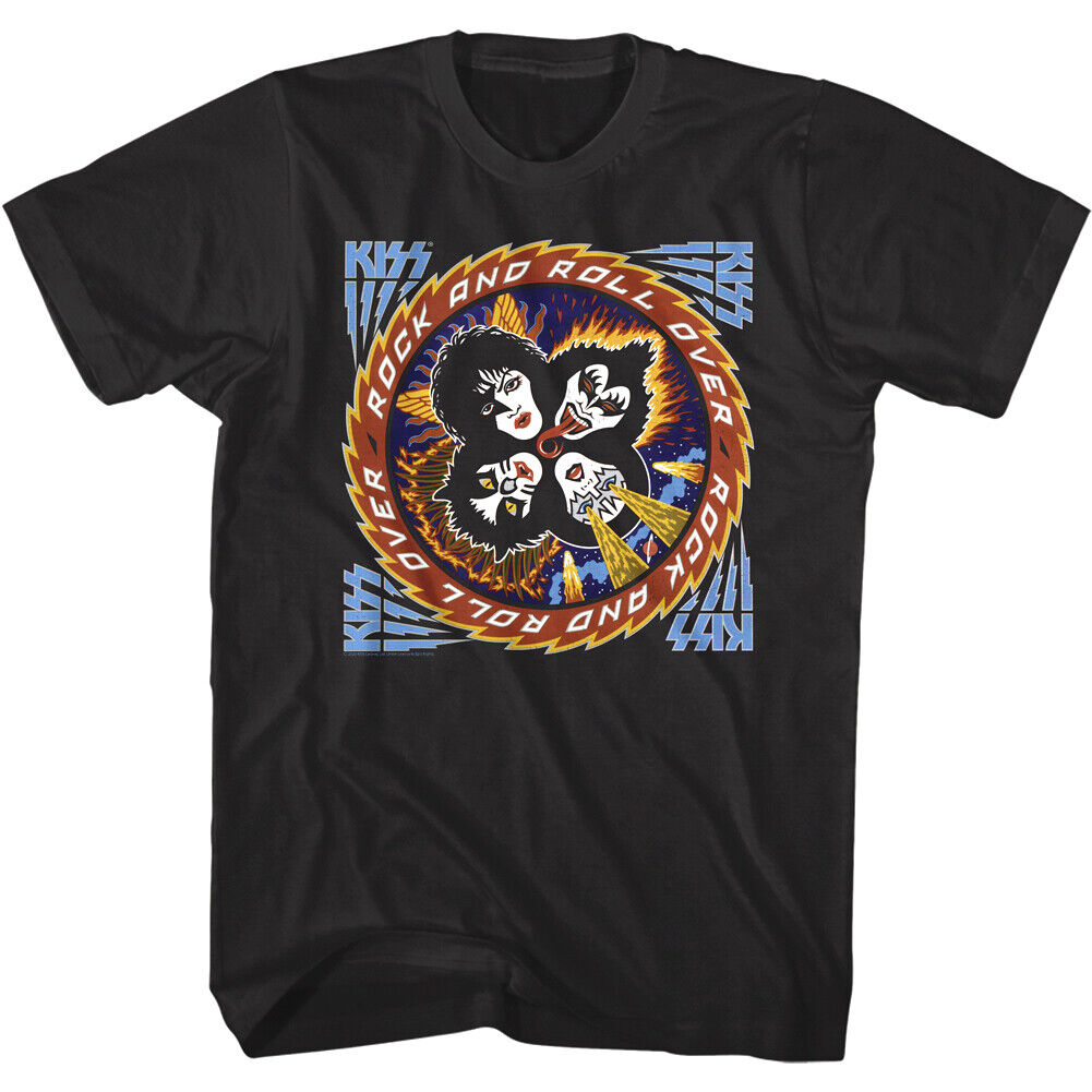 Kiss Rock & Roll Over Album Cover Men's T Shirt Circle Concert Tour Merch Band