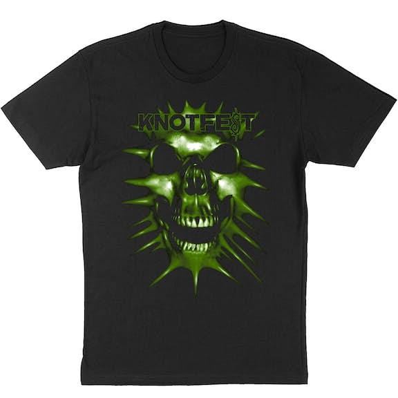 Knotfest Finland Green Skull T-Shirt