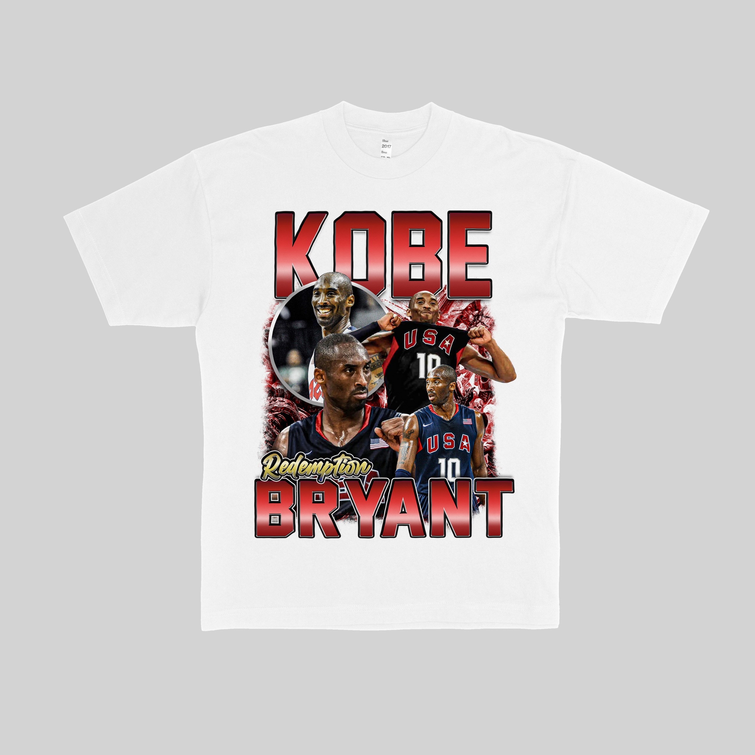 Kobe Bryant USA Redemption Vintage Graphic T-Shirt - HeatStreet Classics - White