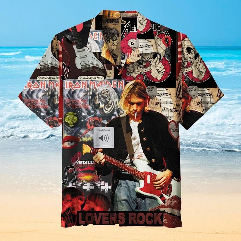 Kurt Cobain Unisex Hawaiian Shirt, Gift For Fan, Gift For Men and Women, S-5XL