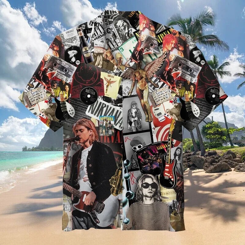 Kurt Donald Cobain, Unisex Hawaiian Shirt, Gift For Fan, Gift For Men, S-5XL