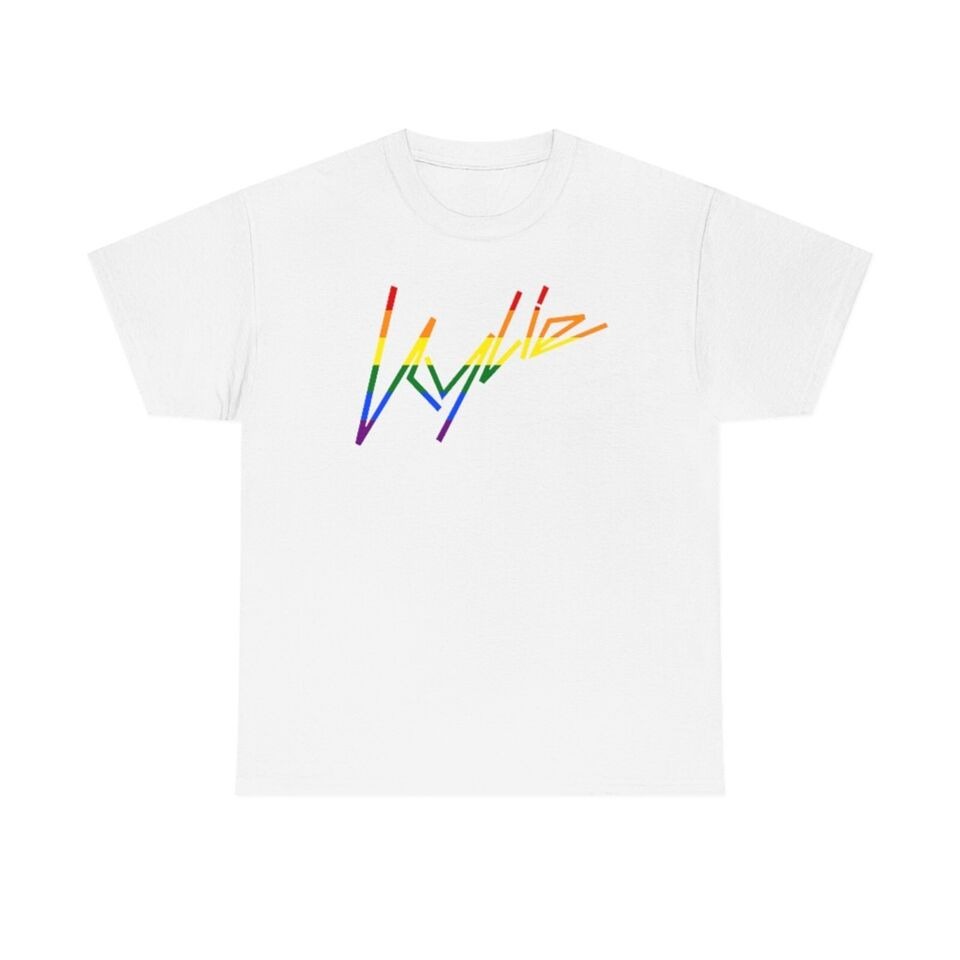 Kylie Minogue Fever Logo Pride Flag Shirt White