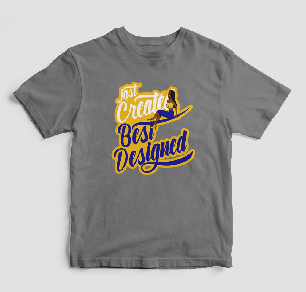 LAST CREATED BEST DESIGNED T-SHIRT GREY COLOR