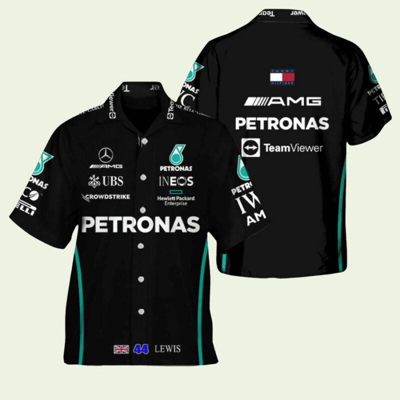 LEWIS HAMILTON MERCEDES F1 HAWAIIAN SHIRT