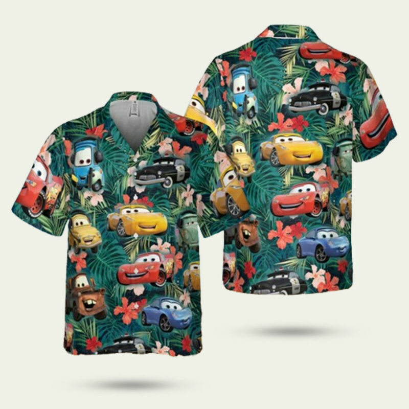 LIGHTNING MCQUEEN DOC HUDSON SUMMER HAWAIIAN SHIRT