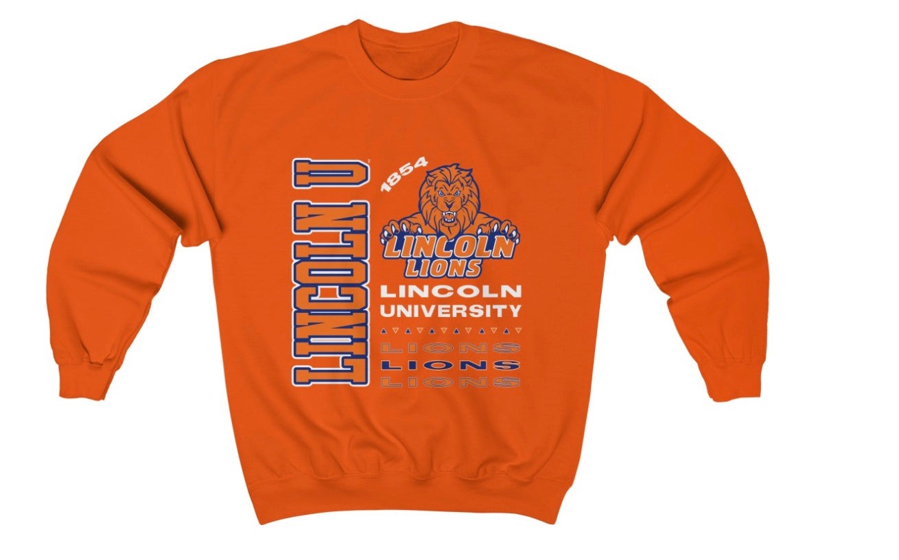 LINCOLN PA UNISEX HEAVY BLEND CREWNECK SWEATSHIRT ORANGE COLOR