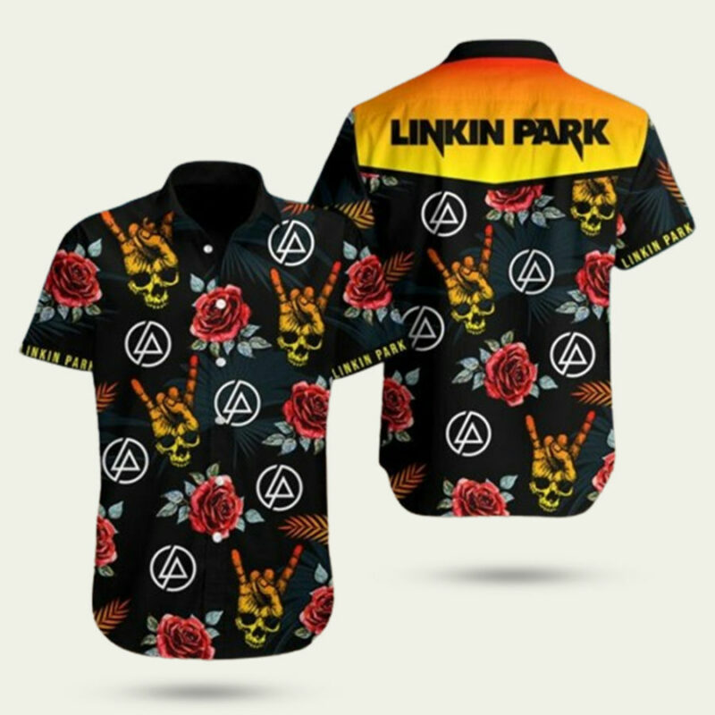 LINKIN PARK SKULL HAWAIIAN SHIRT