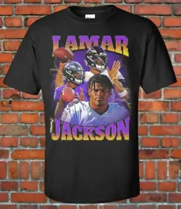 Lamar Jackson 90s Style Bootleg Tee Baltimore Football Ravnes Bmore