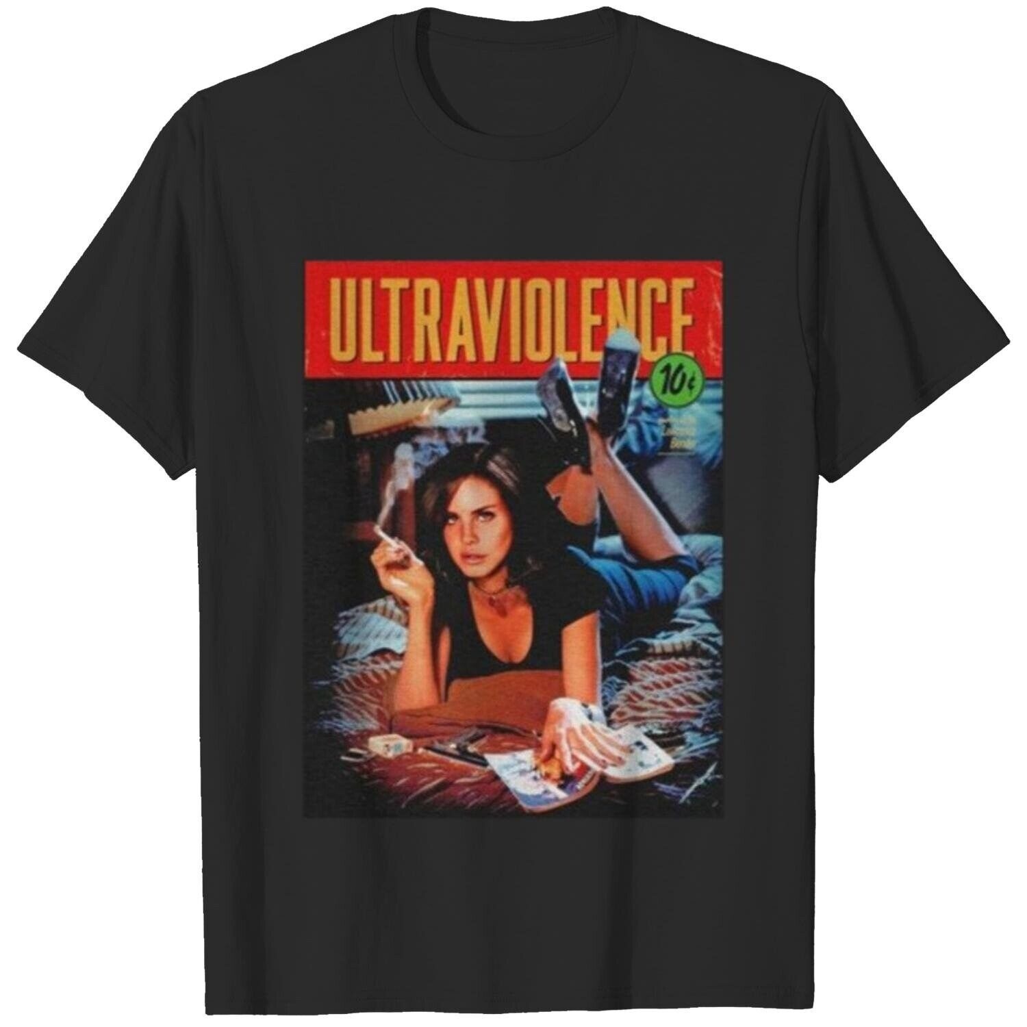 Lana Del Rey Ultraviolence Graphic Retro Music T-Shirts Gift For Fans Black