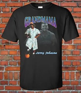 Larry Johnson Grandmama Graphic T shirt Hornets Converse Basketball Legend