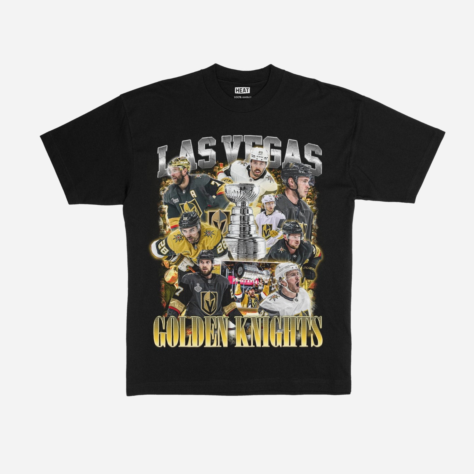 Las Vegas Golden Knights Hockey Vintage Graphic T-Shirt - HeatStreet Classics