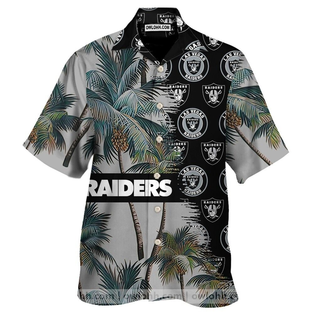 Las Vegas Raiders All Over Print 3D Hawaiian Shirt, Gift For Men,S-5XL US Size