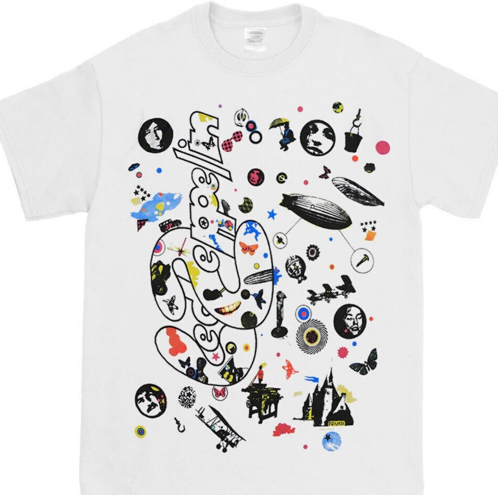 Led Zeppelin III 93' Rare New White T-Shirt Full Size