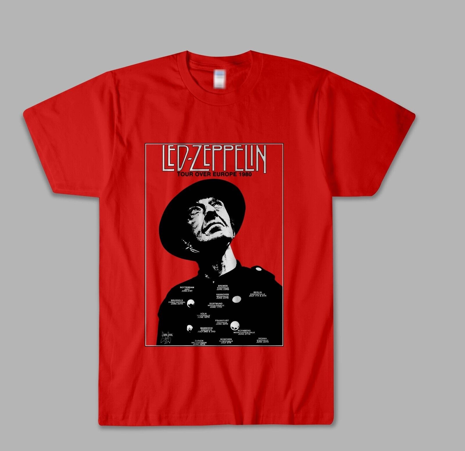 Led Zeppelin Tour Over Europe 1980 T-shirt