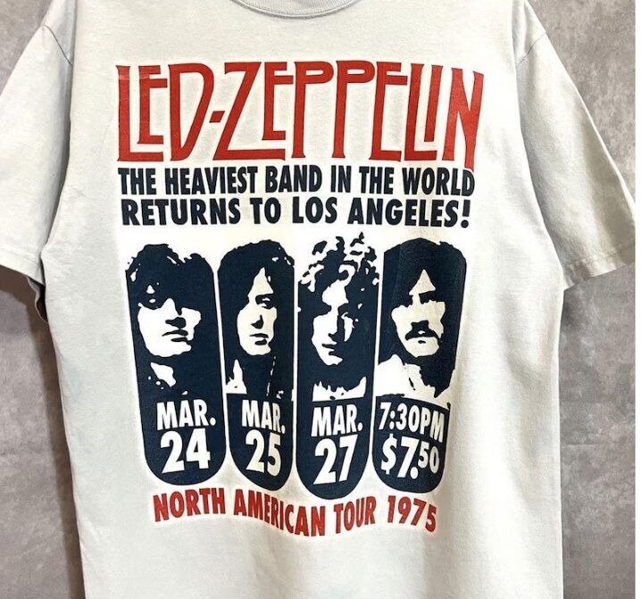 Led Zeppelin t-shirt- Led Zeppelin classic shirt- north american tour 1975 shirt