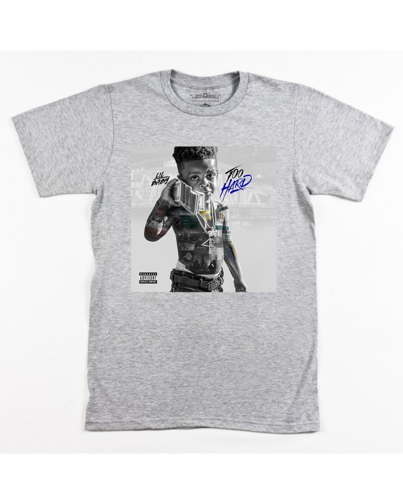 Lil Baby Too Hard Tee - Heather Grey