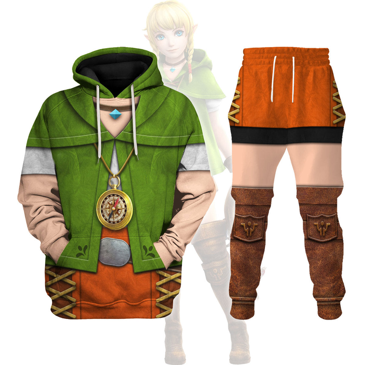 Linkle Attire cosplay track suit 