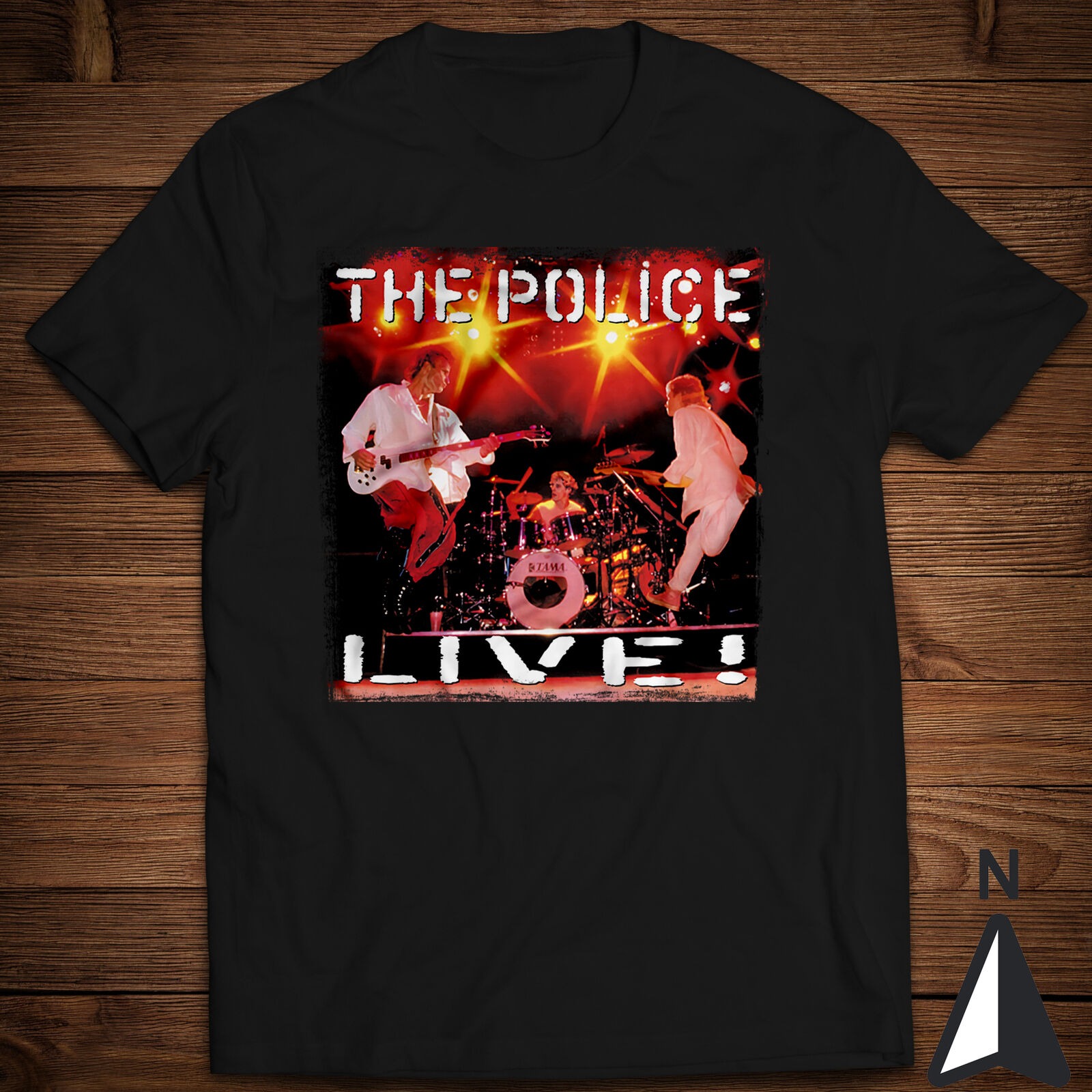 Live! The police T-Shirt Music Rock Next to You So Lonely Walking on the Moon