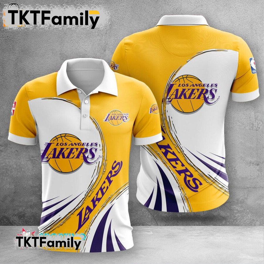 Los Angeles Lakers 3d Polo Shirt TKT Familys