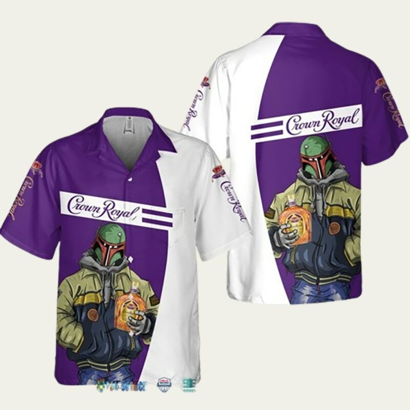 MANDALORIAN AND CROWN ROYAL HAWAIIAN SHIRT