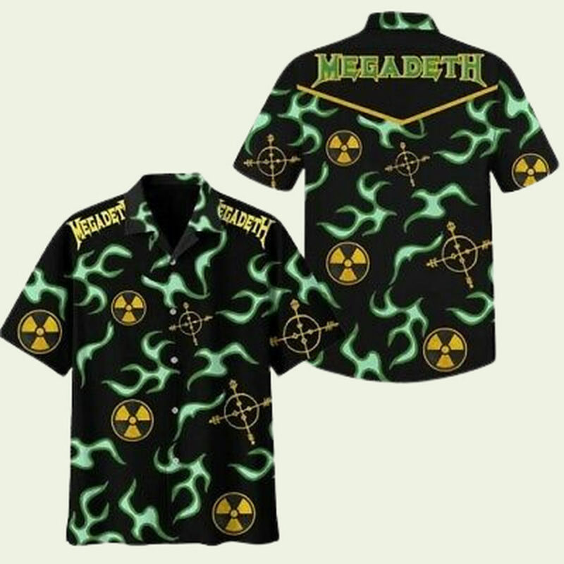 MEGADETH HAZARD LOGO HAWAIIAN SHIRT