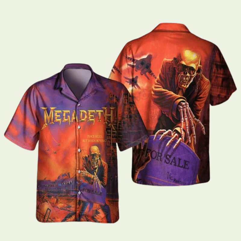 MEGADETH PEACE SELLS BUT WHOS BUYING 1986 UNISEX HAWAIIAN SHIRT