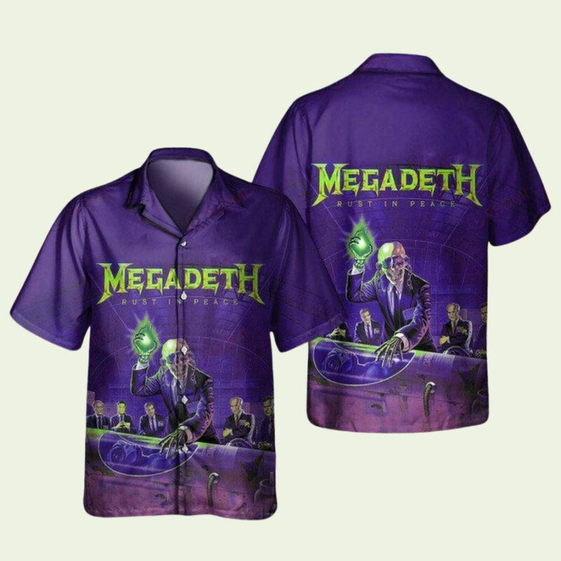 MEGADETH RUST IN PEACE 2 HAWAIIAN SHIRT