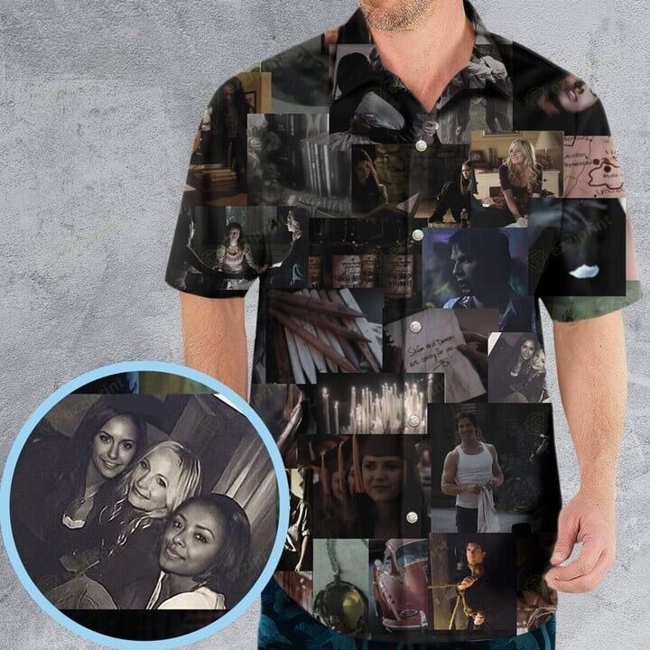 MEMORABLE VAMPIRE MOMENTS THE VAMPIRE DIARY HAWAIIAN SHIRT, S-5XL US Size