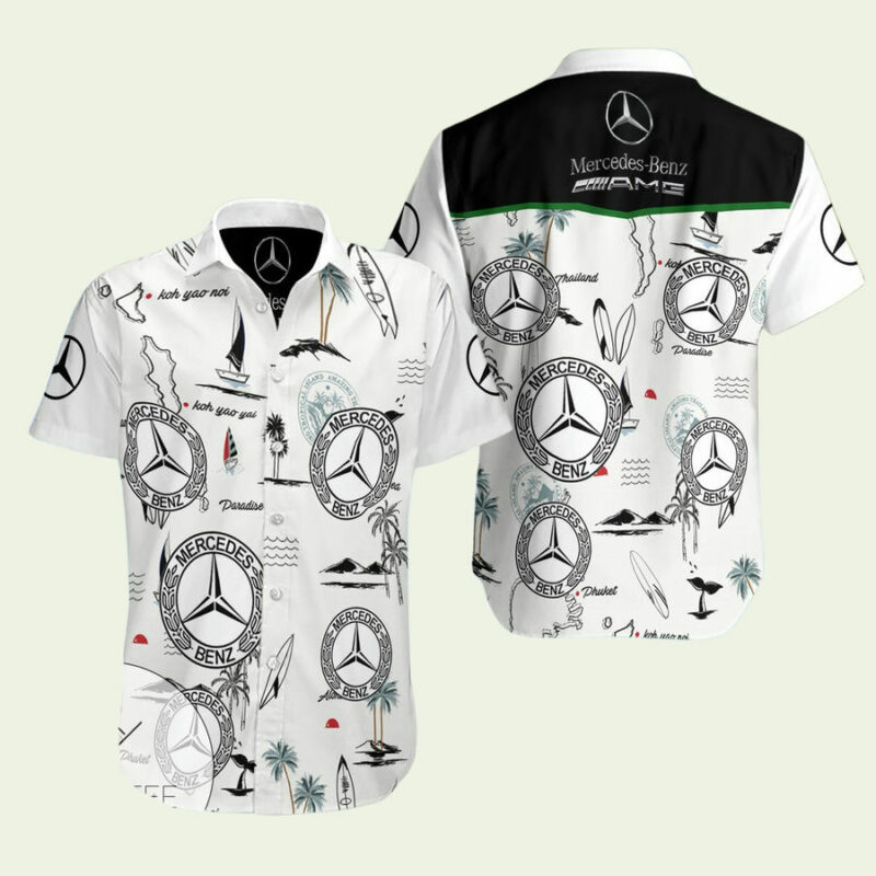 MERCEDES BENZ AMG F1 RACING SUMMER HAWAIIAN SHIRT