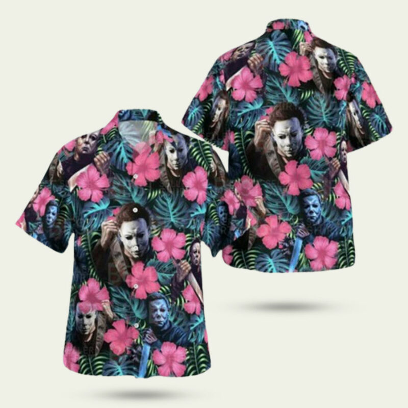 MICHAEL MYERS HORROR CHARACTERS HALLOWEEN HAWAIIAN SHIRT