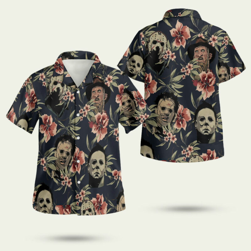 MICHAEL MYERS TOP KILLER HORROR MOVIE HAWAIIAN SHIRT