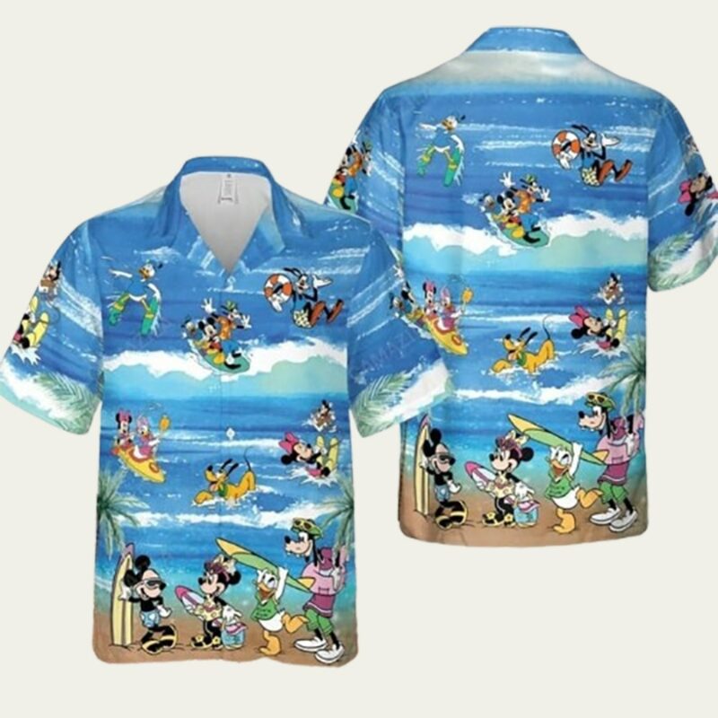 MICKEY MINNIE DONAL DUCK GOOFY HAWAIIAN SHIRT