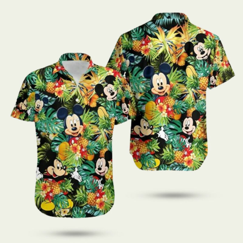 MICKEY MOUSE PINEAPPLE TROPICAL HAWAIIAN SHIRT