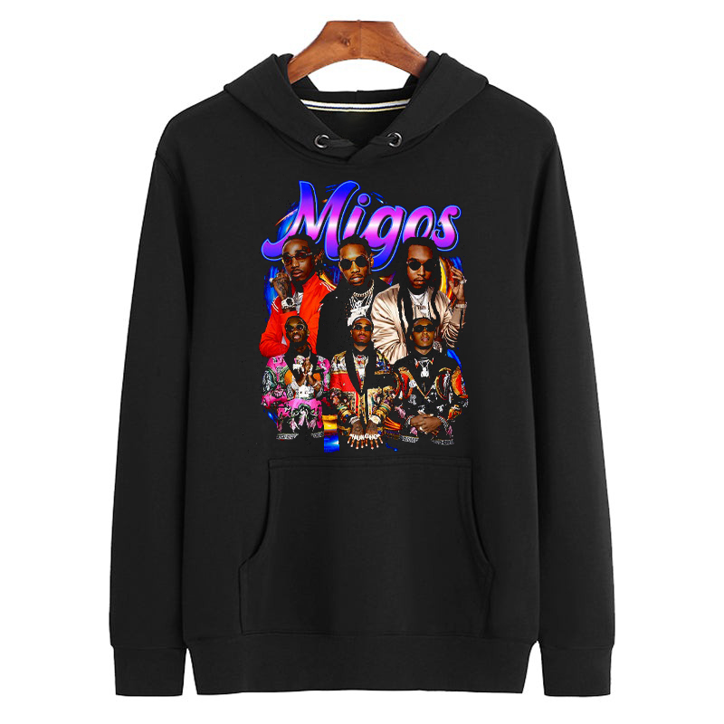 MIGOS Quavo, Takeoff  Offset. Quavo Georgia v Offset and Takeoff Vintage Retro Bootleg Unisex Hoodie 