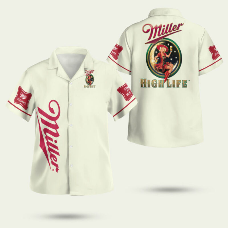 MILLER HIGH LIFE HAWAIIAN SHIRT