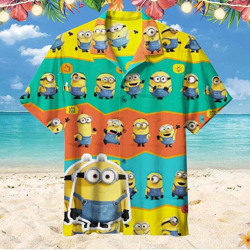 MINIONS Unisex Hawaiian Shirt, S-5XL US Size, Gift For Men, Women, 2 Styles