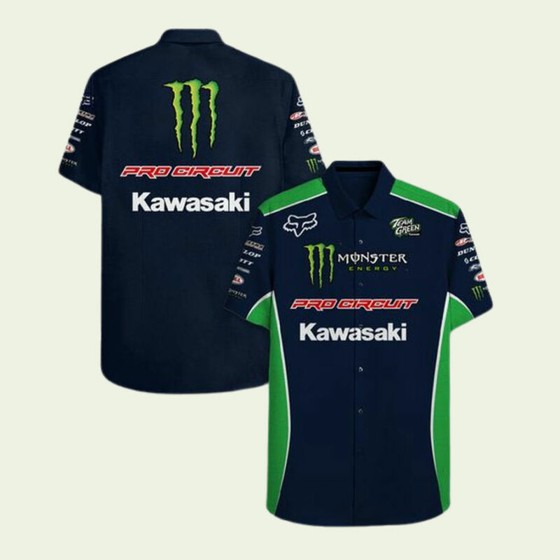 MONSTER ENERGY KAWASAKI HAWAIIAN SHIRT