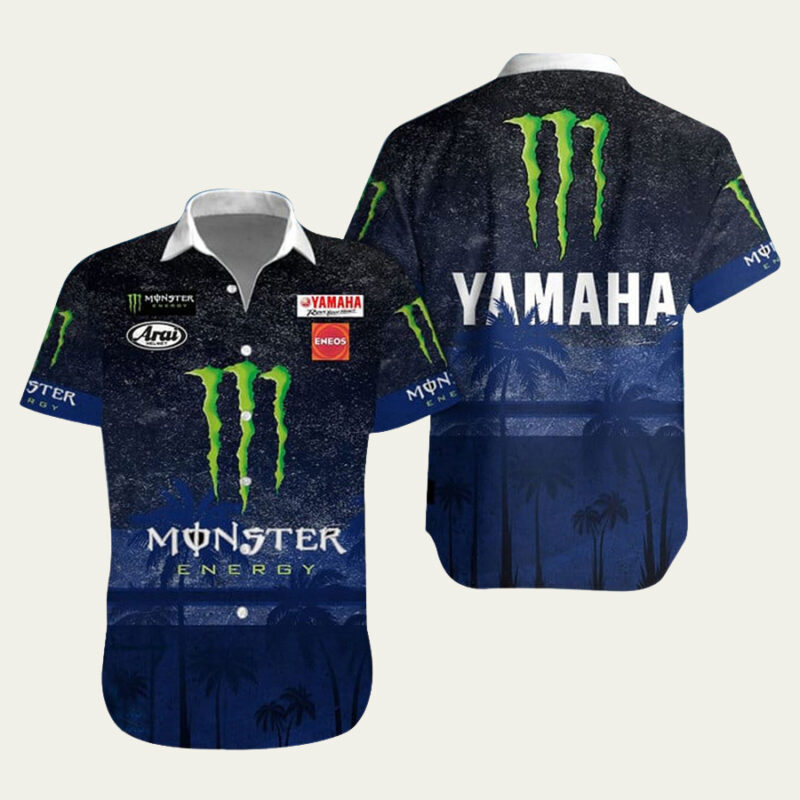 MONSTER ENERGY YAMAHA MOTOGP COCONUT TREE HAWAIIAN SHIRT