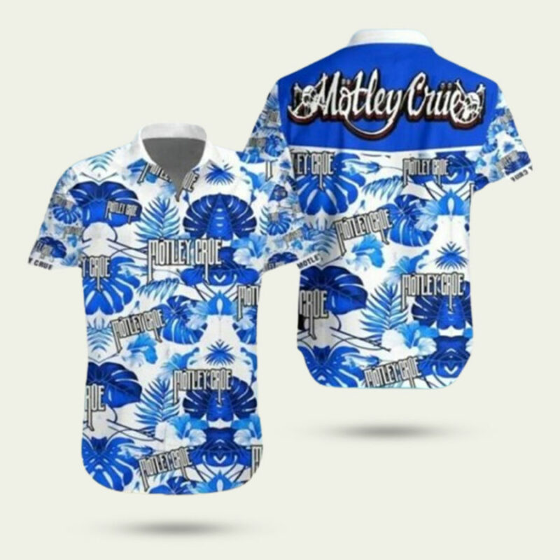 MOTLEY CRUE FLORAL SUMMER HAWAIIAN SHIRT