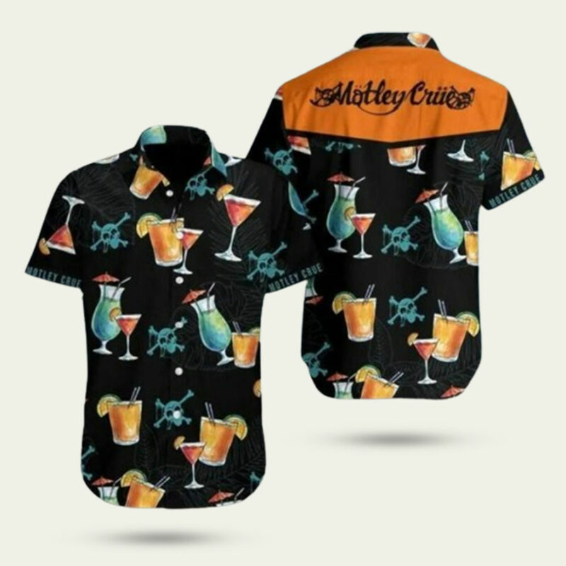 MOTLEY CRUE FRUIT PATTERN HAWAIIAN SHIRT