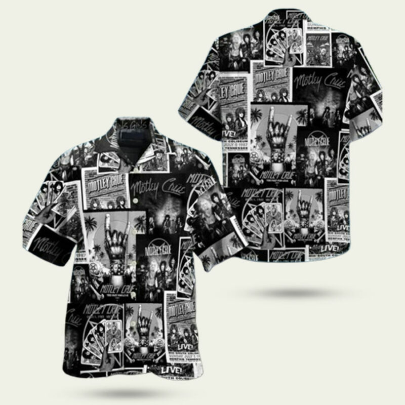 MOTLEY CRUE RETRO HAWAIIAN SHIRT