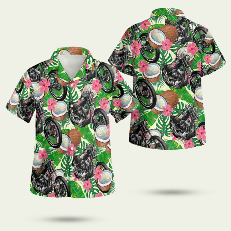 MOTORBIKE TROPICAL COCONUT HAWAIIAN SHIRT